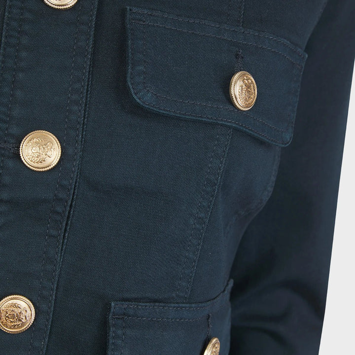 Ladies Navy Stretch Denim Jacket from You Know Who's