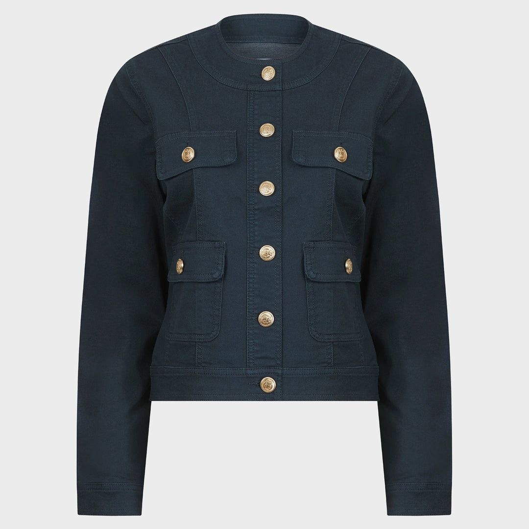 Ladies Navy Stretch Denim Jacket from You Know Who's