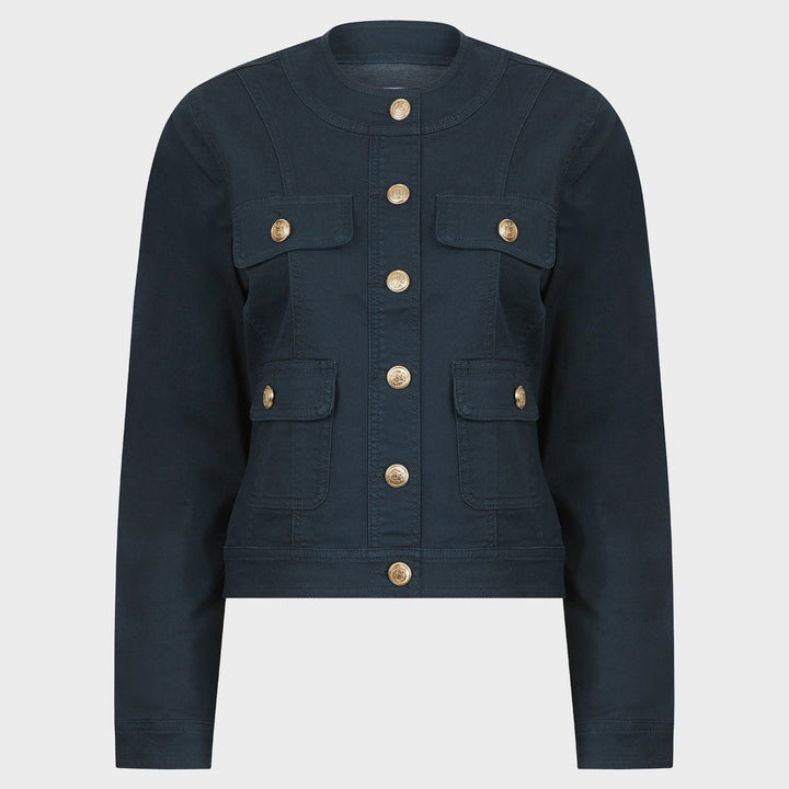Ladies Navy Stretch Denim Jacket from You Know Who's