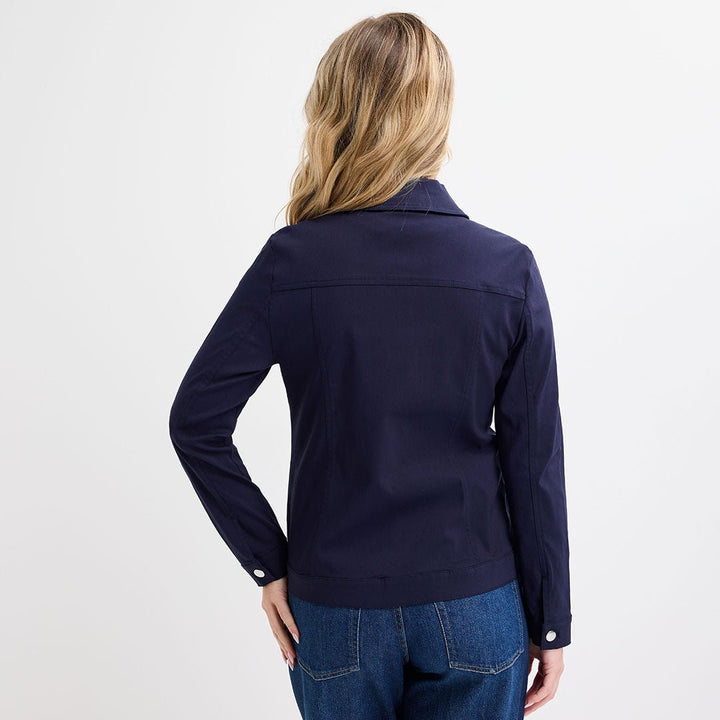Ladies Navy Stretch Denim Jacket from You Know Who's