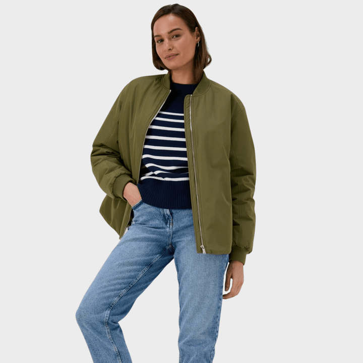 Ladies Navy Stripe Crew Jumper from You Know Who's