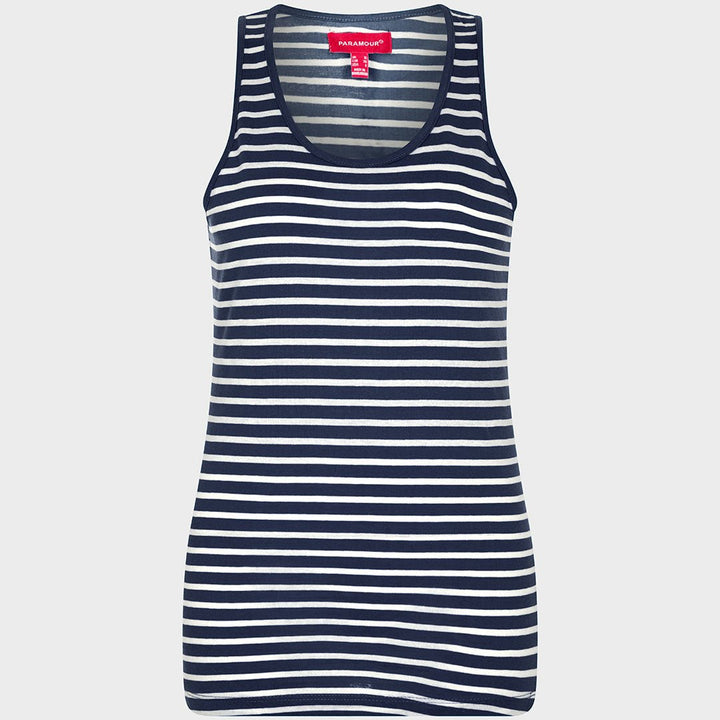 Ladies Navy Striped Vest from You Know Who's