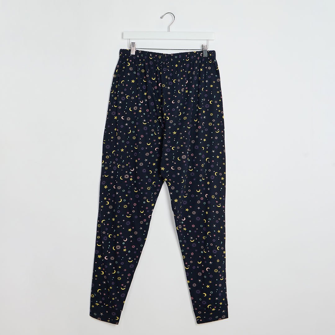 Ladies Navy Sun and Moon PJ Bottoms from You Know Who's