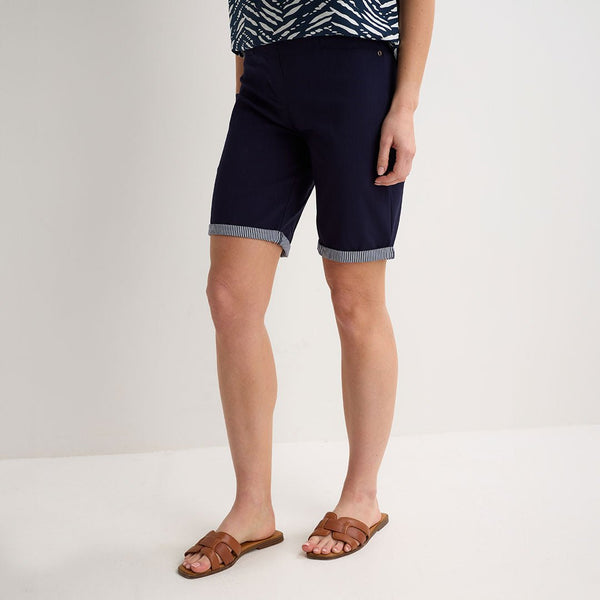 Ladies Navy Turn Up Bengaline Short from You Know Who's