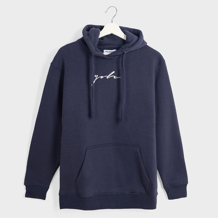 Ladies Navy YOLO Slogan Hoodie from You Know Who's
