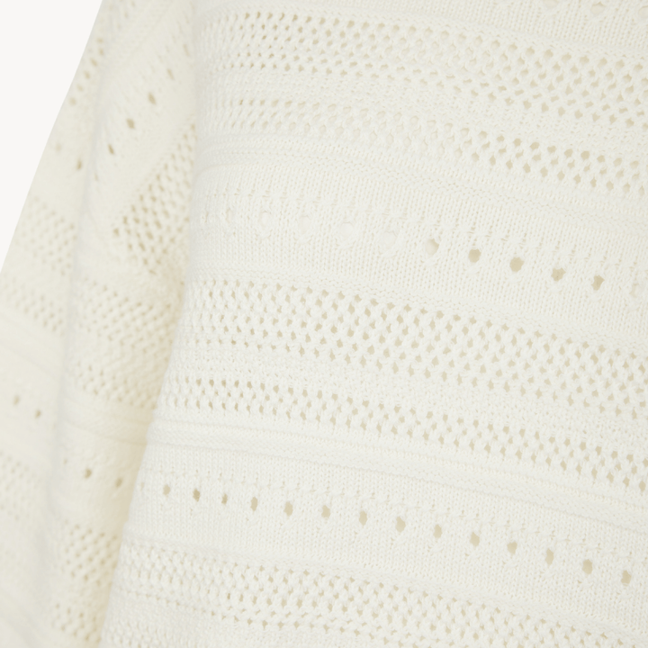 Ladies Off White 3/4 Sleeve Jumper from You Know Who's