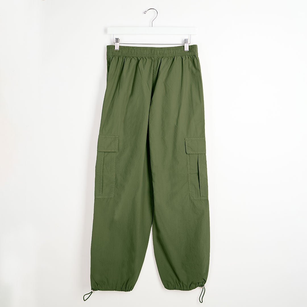 Ladies Olive Cargo Parachute Trouser from You Know Who's