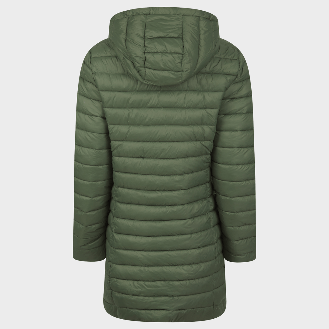 Ladies Olive Classic Quilted Coat