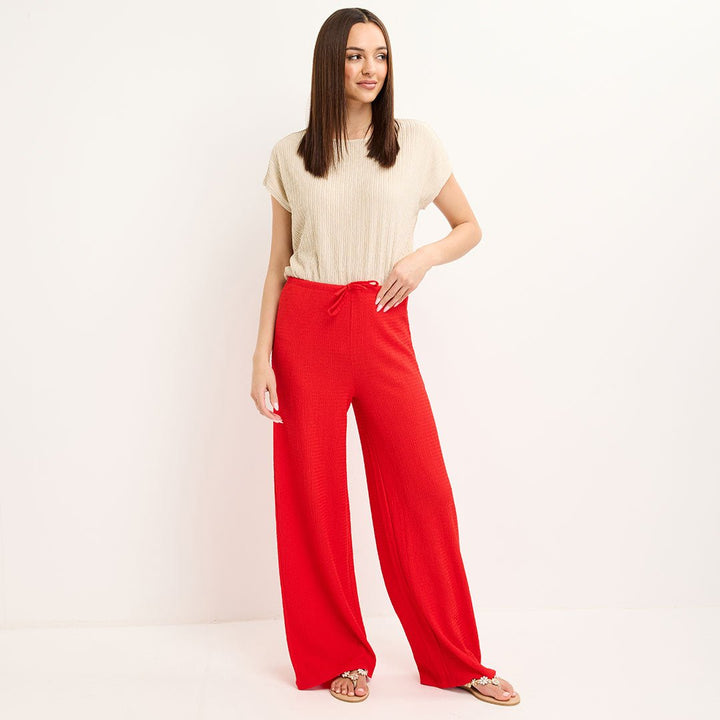 Ladies Orange Tie Waist Trouser from You Know Who's