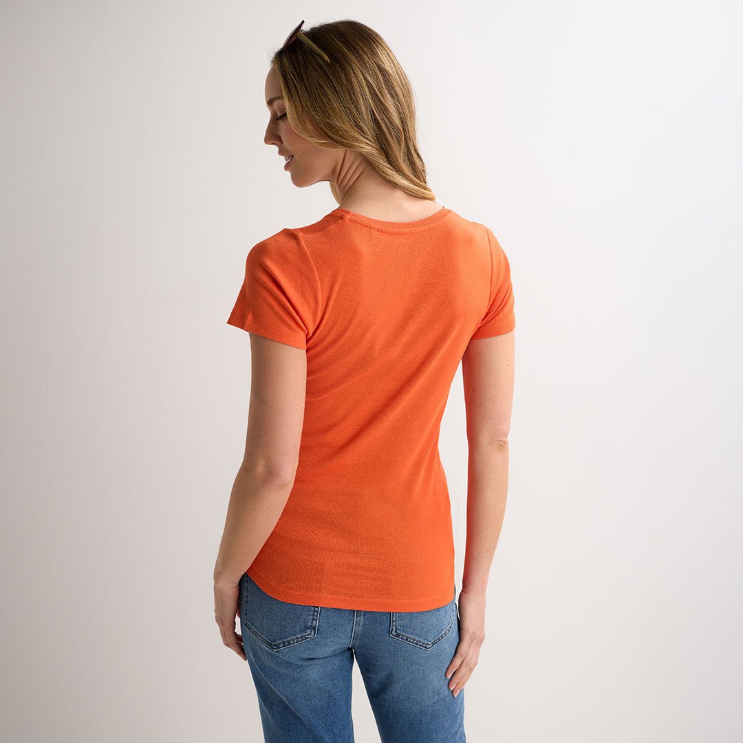 Ladies Orangeade V Neck T-Shirt from You Know Who's