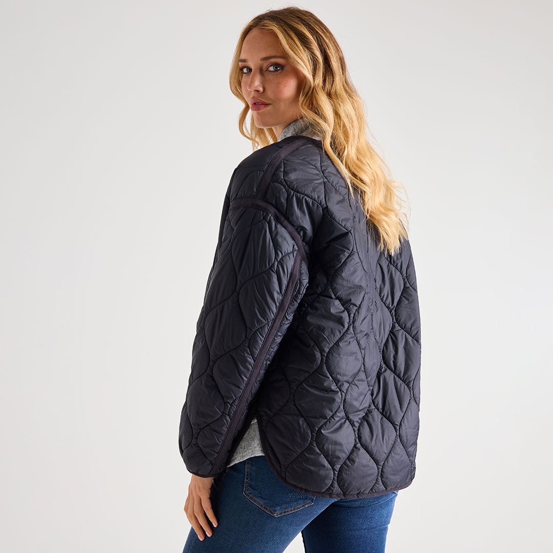 Ladies Oversized Black Quilted Jacket from You Know Who's