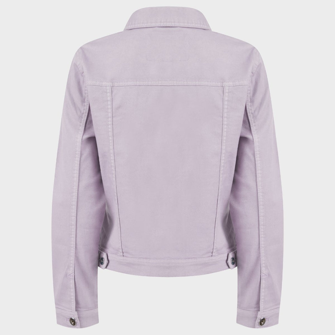 Ladies Pastel Lilac Stretch Denim Jacket from You Know Who's