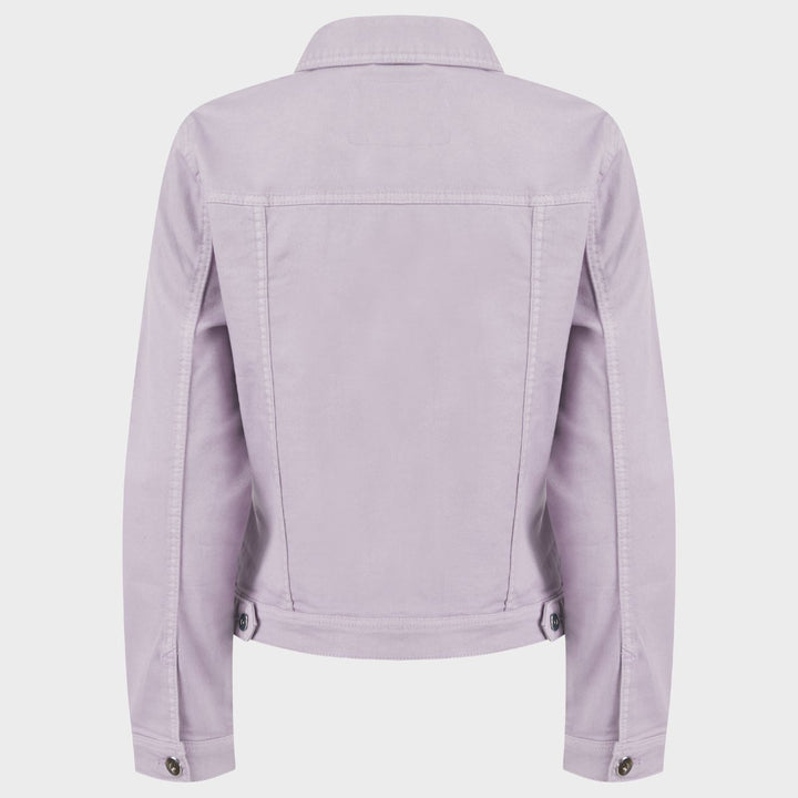 Ladies Pastel Lilac Stretch Denim Jacket from You Know Who's