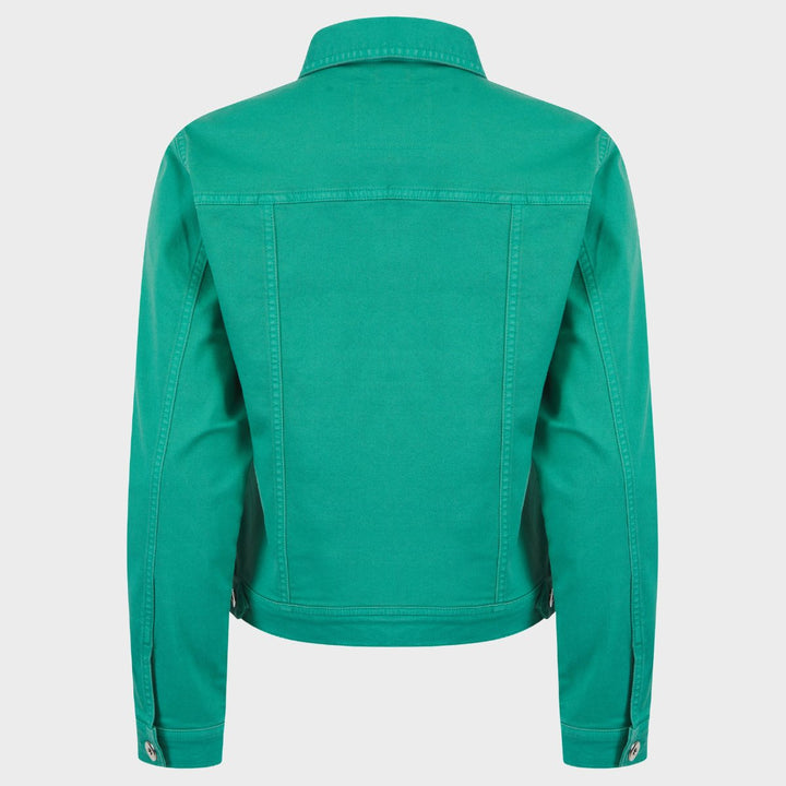 Ladies Peacock Green Stretch Denim Jacket from You Know Who's