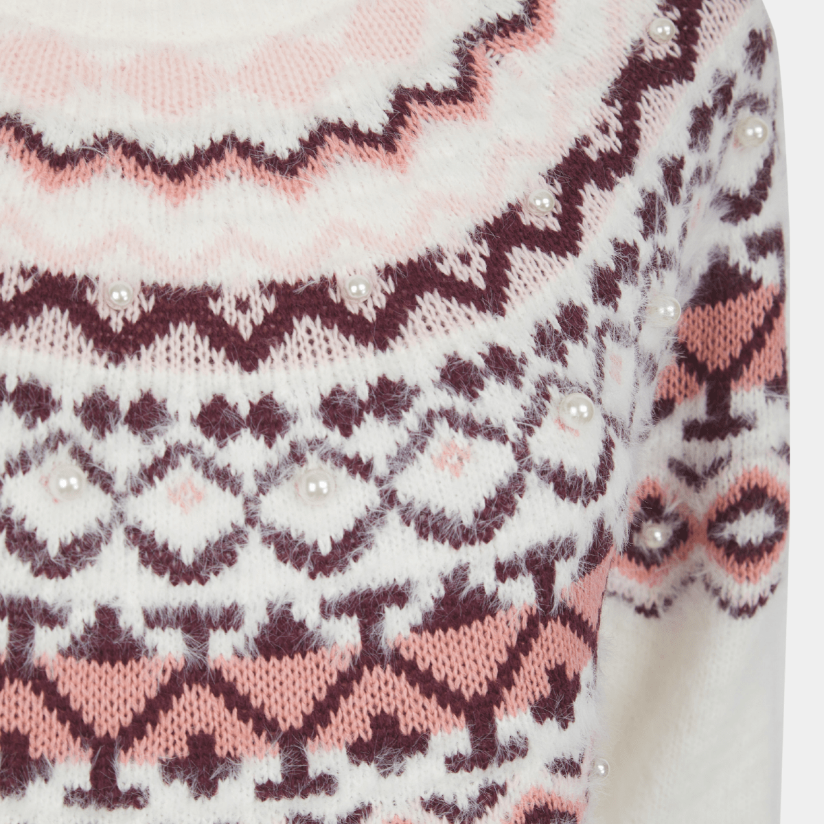 Ladies Pearl Jacquard Jumper from You Know Who's