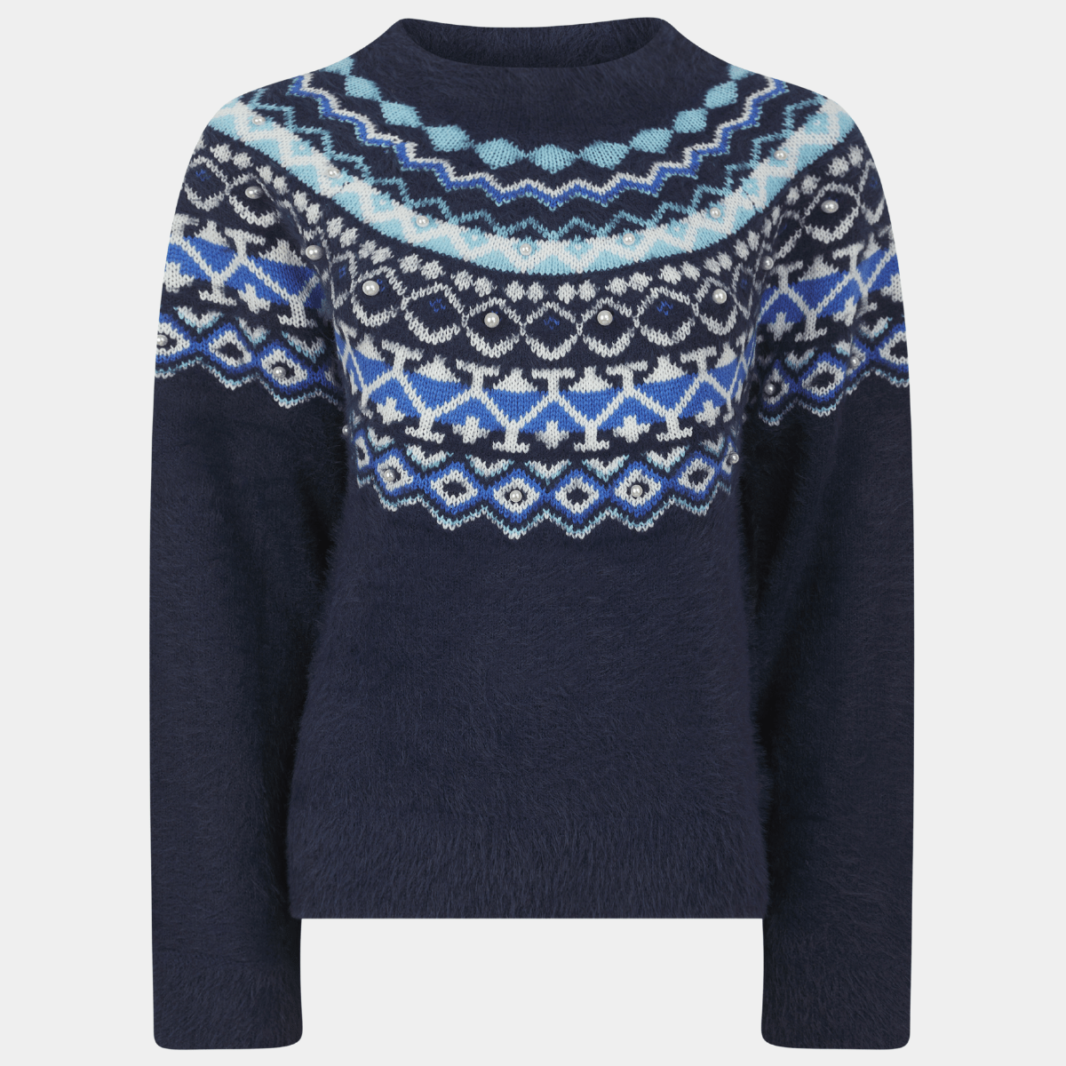 Ladies Pearl Jacquard Jumper from You Know Who's