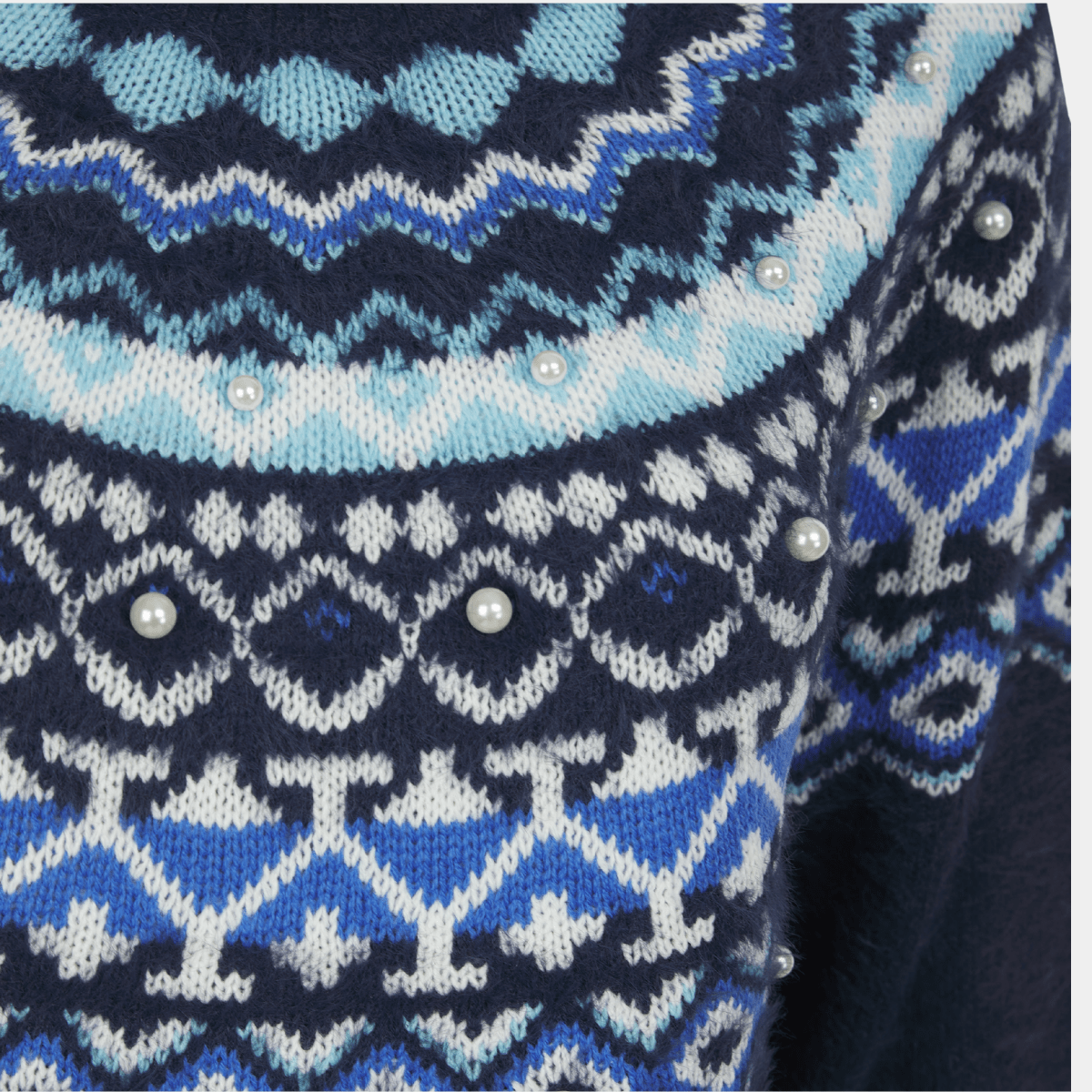 Ladies Pearl Jacquard Jumper from You Know Who's
