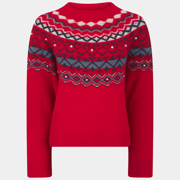 Ladies Pearl Jacquard Jumper from You Know Who's