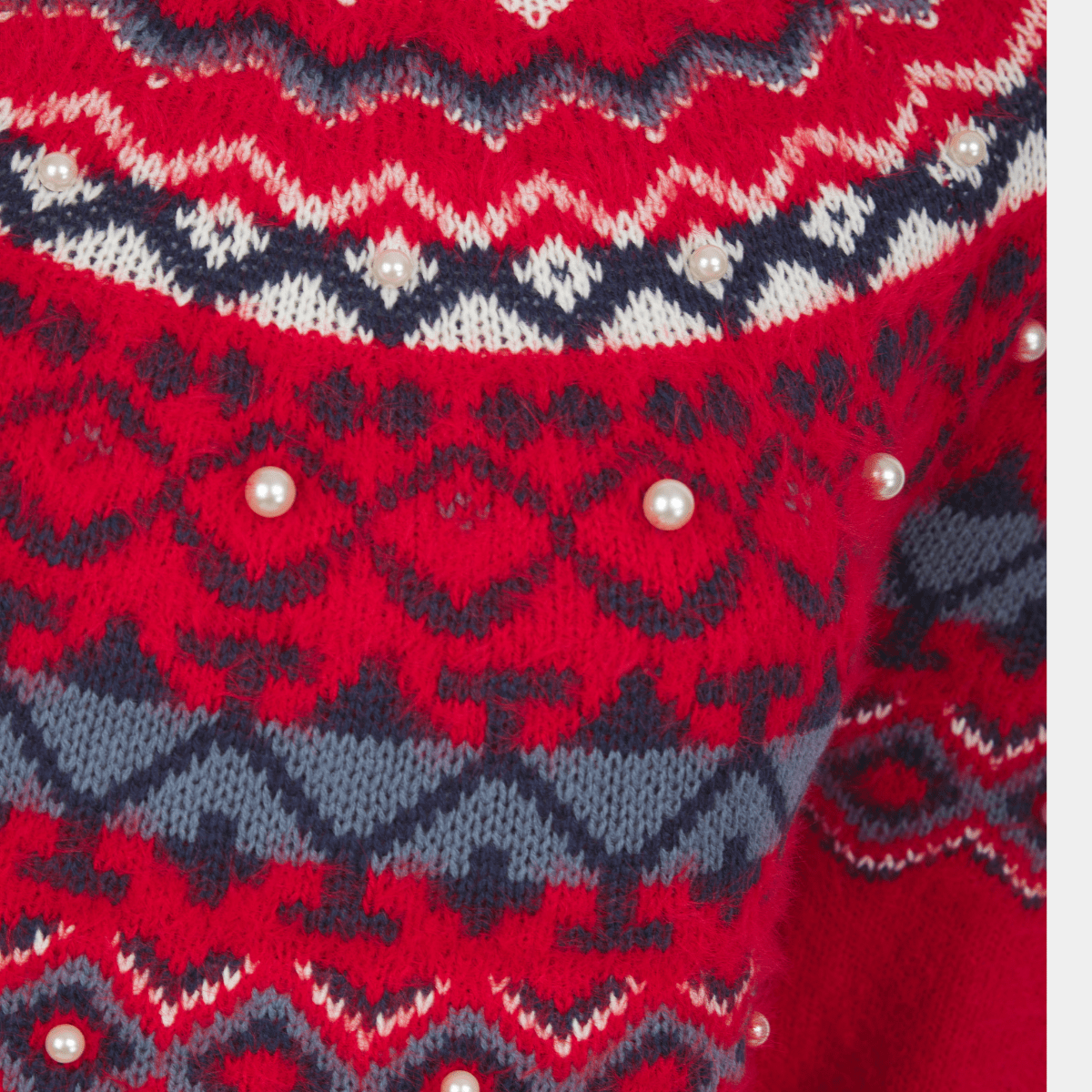 Ladies Pearl Jacquard Jumper from You Know Who's