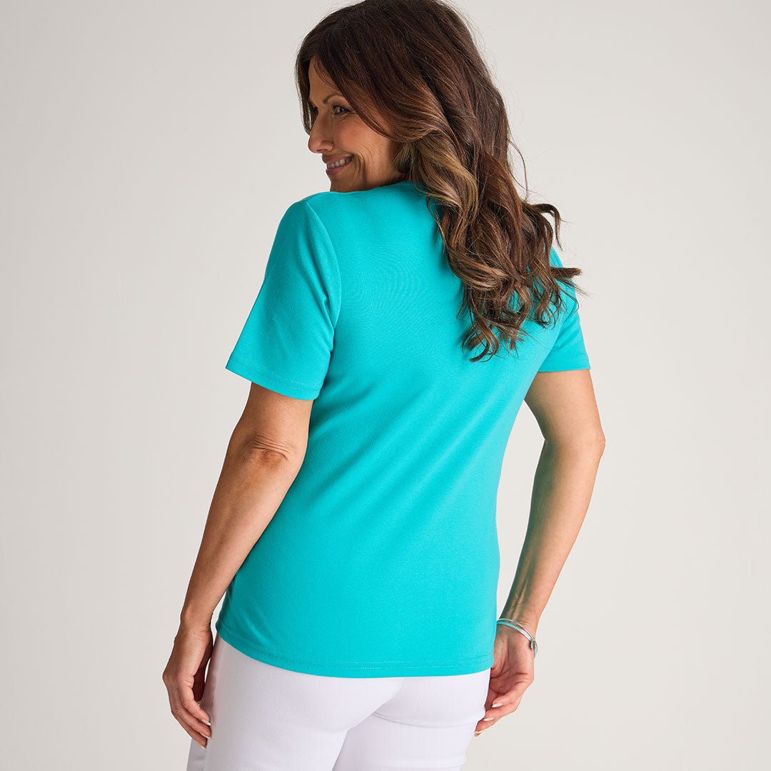 Ladies Pearl Neck T-Shirt from You Know Who's