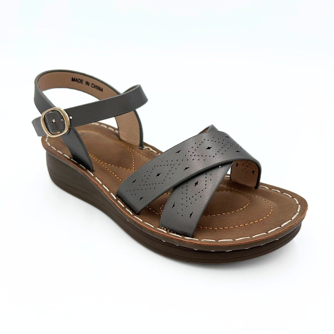 Ladies Pewter Strap Sandal from You Know Who's