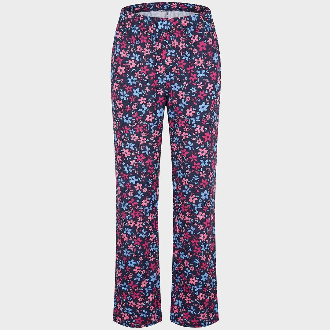 Ladies Pink Blue Flower PJ Bottoms from You Know Who's