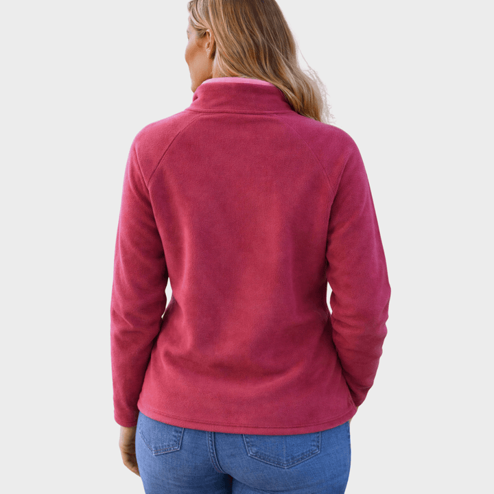 Ladies Pink Crew 1/4 Zip Fleece from You Know Who's