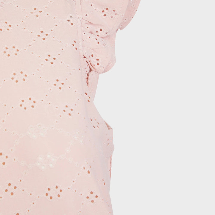 Ladies Pink Flower Ruffle Sleeve Top from You Know Who's