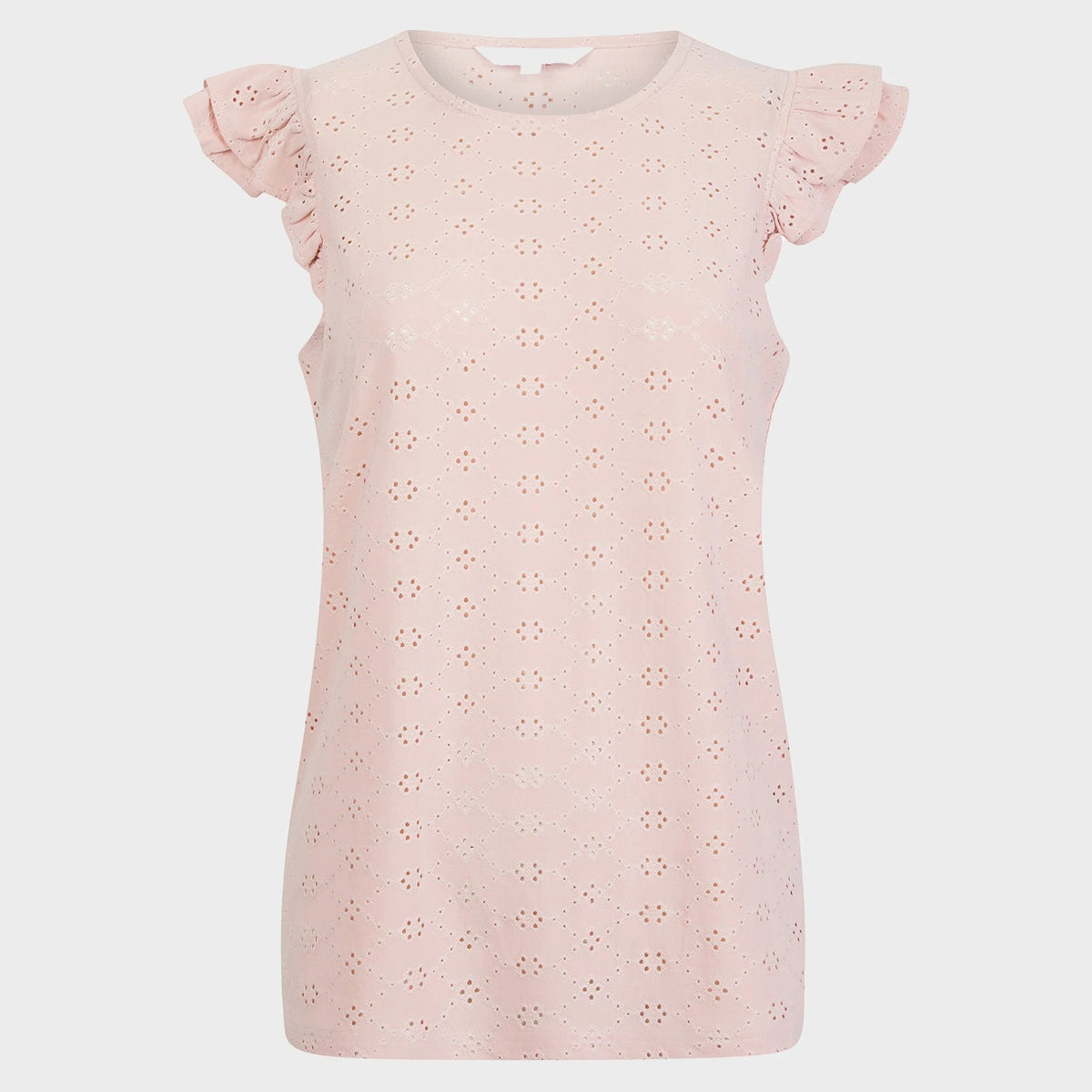 Ladies Pink Flower Ruffle Sleeve Top from You Know Who's