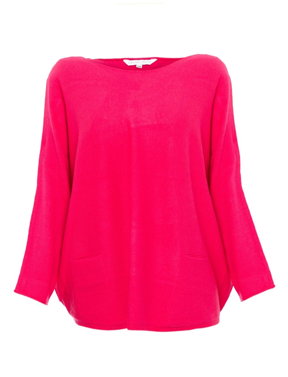 Ladies Pink Knitted Batwing Jumper from You Know Who's