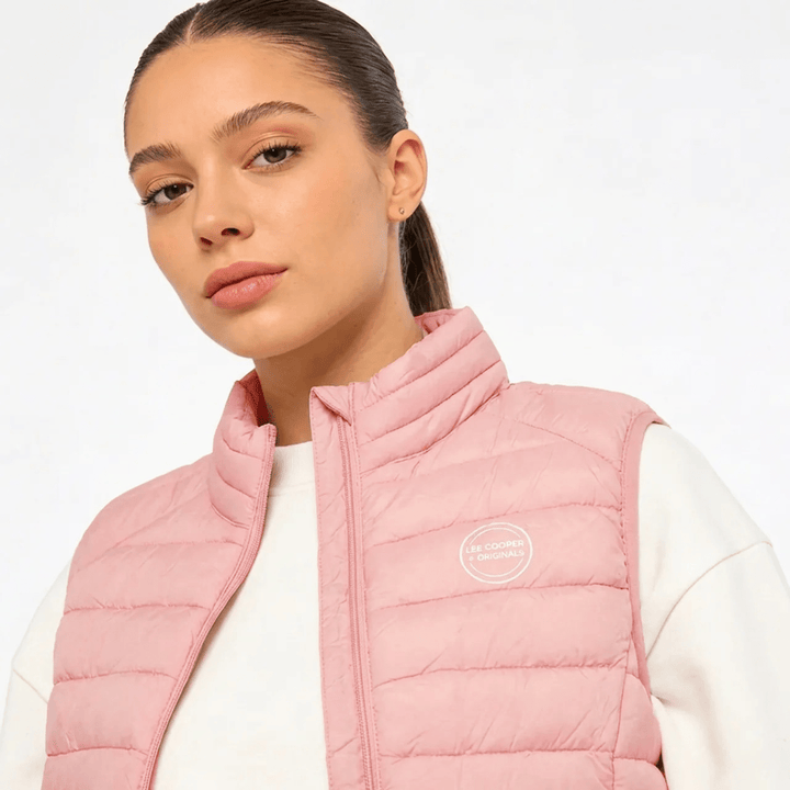 Ladies Pink Lee Cooper Gilet In A Bag from You Know Who's