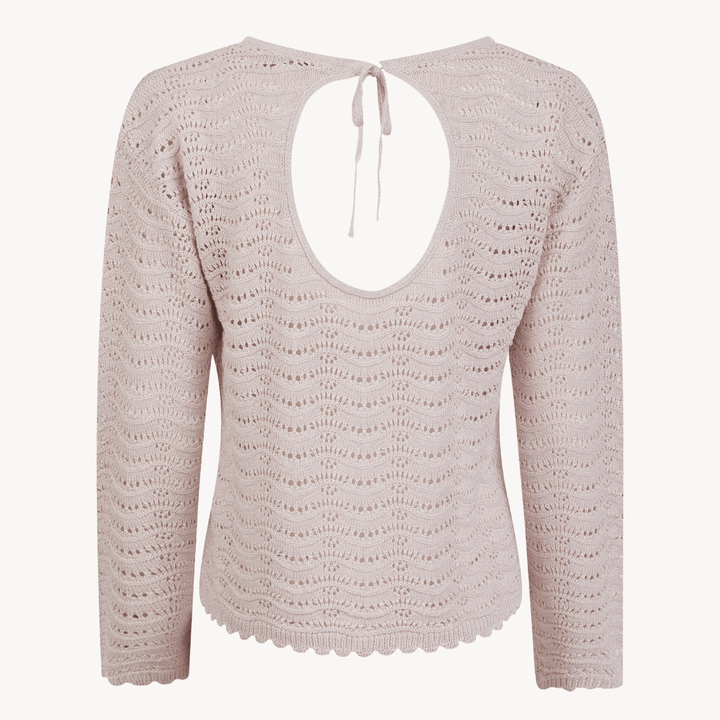 Ladies Pink Lurex Tie Back Jumper from You Know Who's
