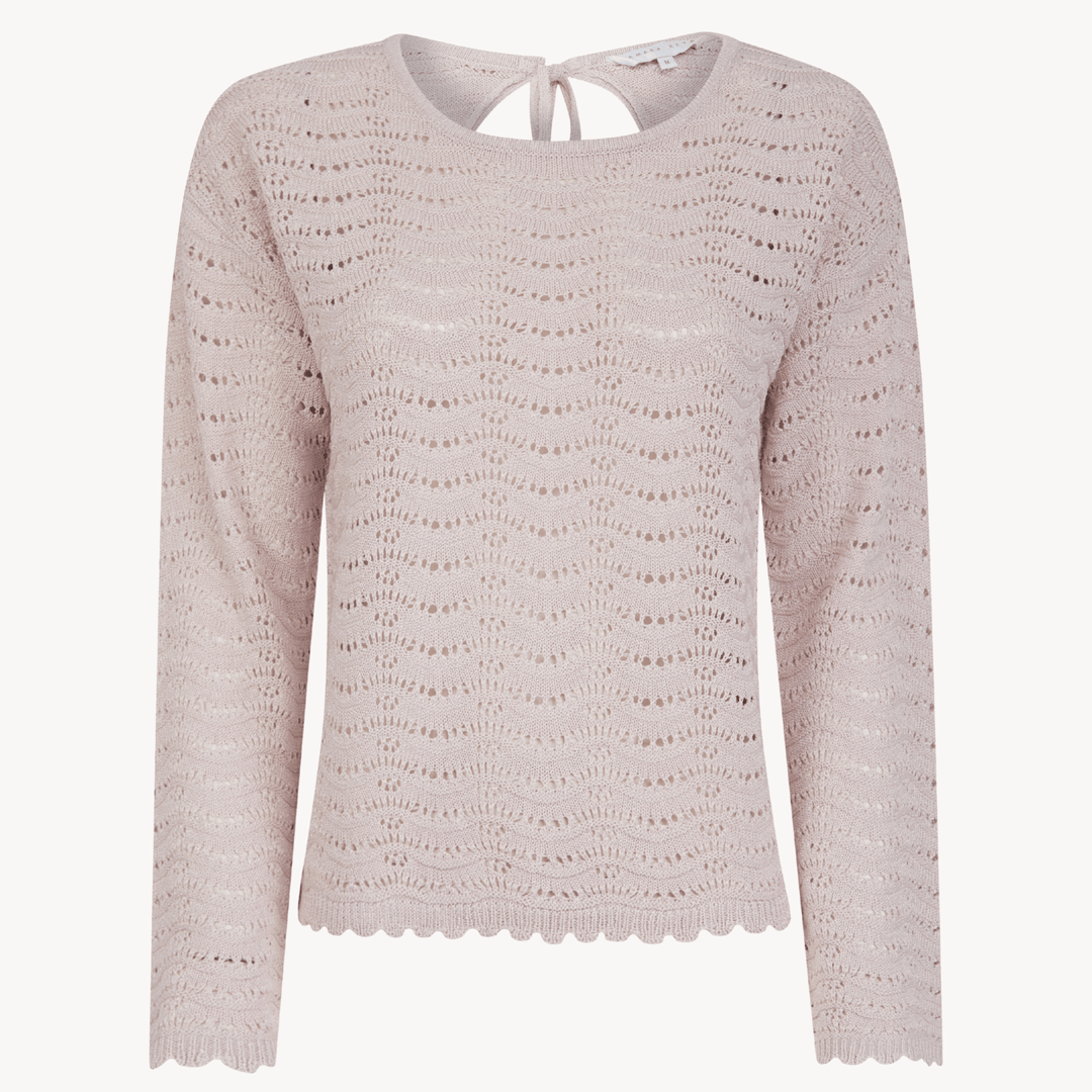 Ladies Pink Lurex Tie Back Jumper from You Know Who's
