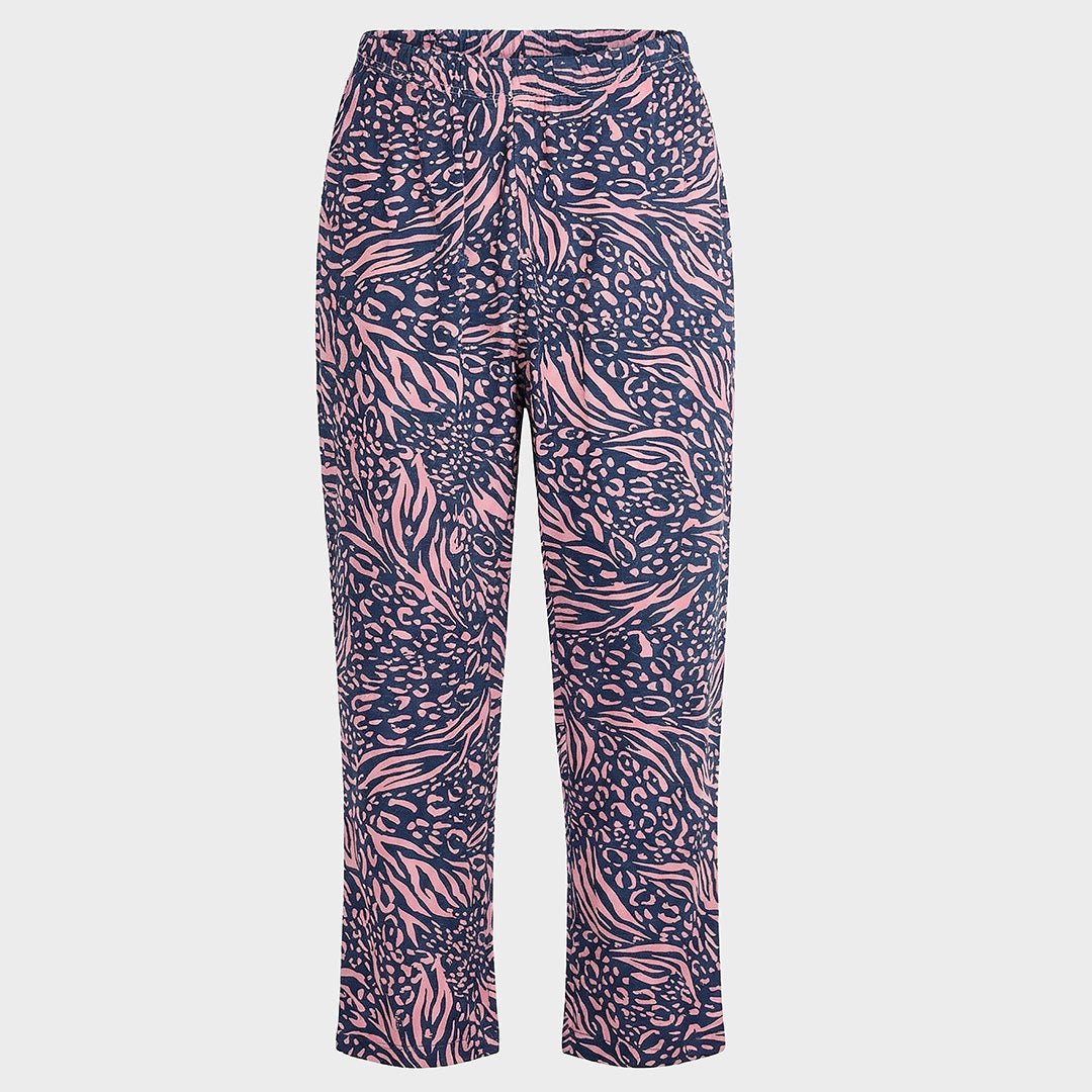 Ladies Pink Navy Zebra PJ Bottoms from You Know Who's
