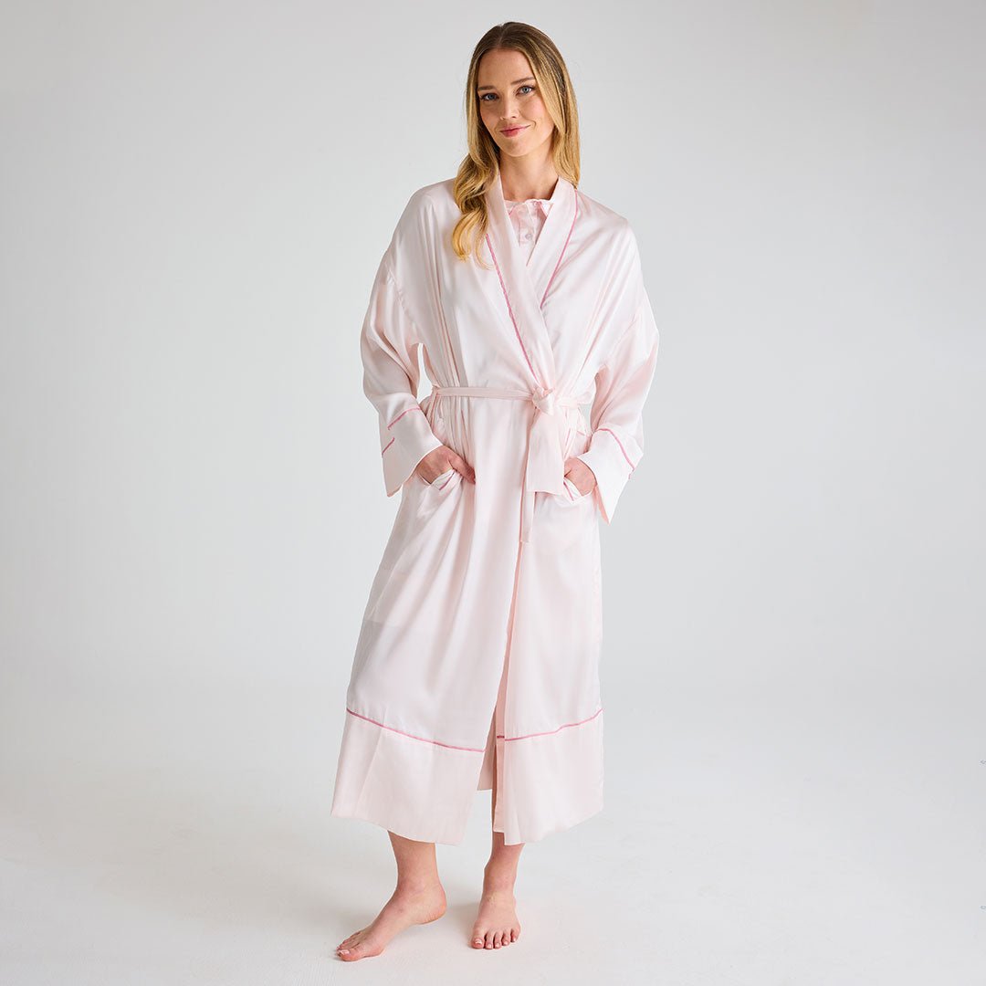 Ladies Pink Satin Robe from You Know Who's