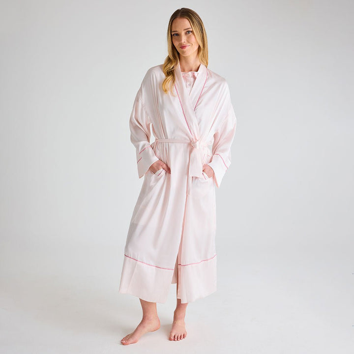 Ladies Pink Satin Robe from You Know Who's