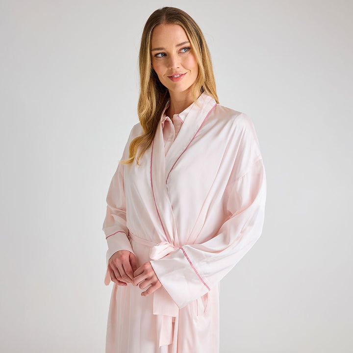 Ladies Pink Satin Robe from You Know Who's