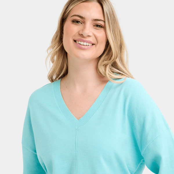 Ladies Plain V Neck Jumper from You Know Who's