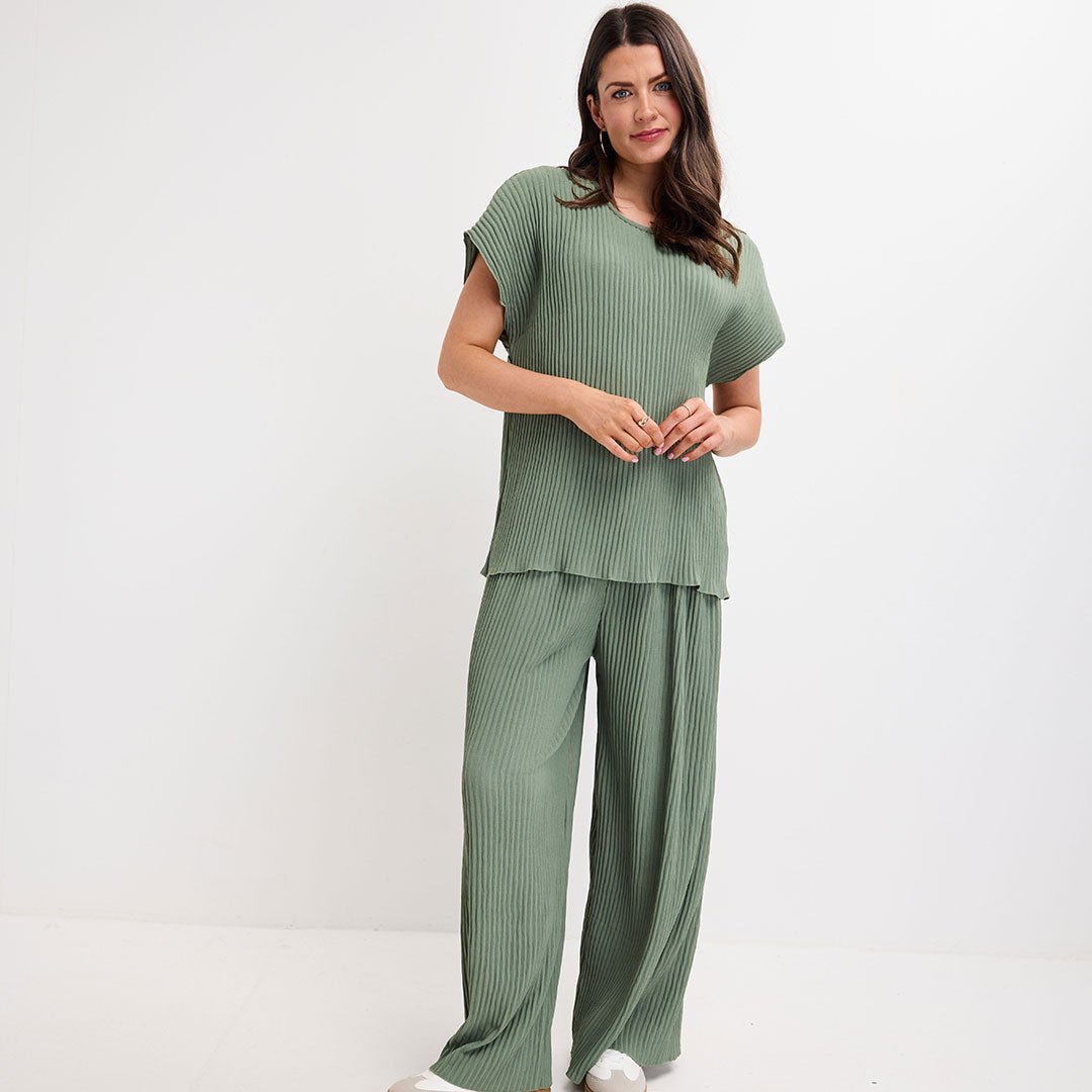 Ladies Plisse Ribbed Top from You Know Who's