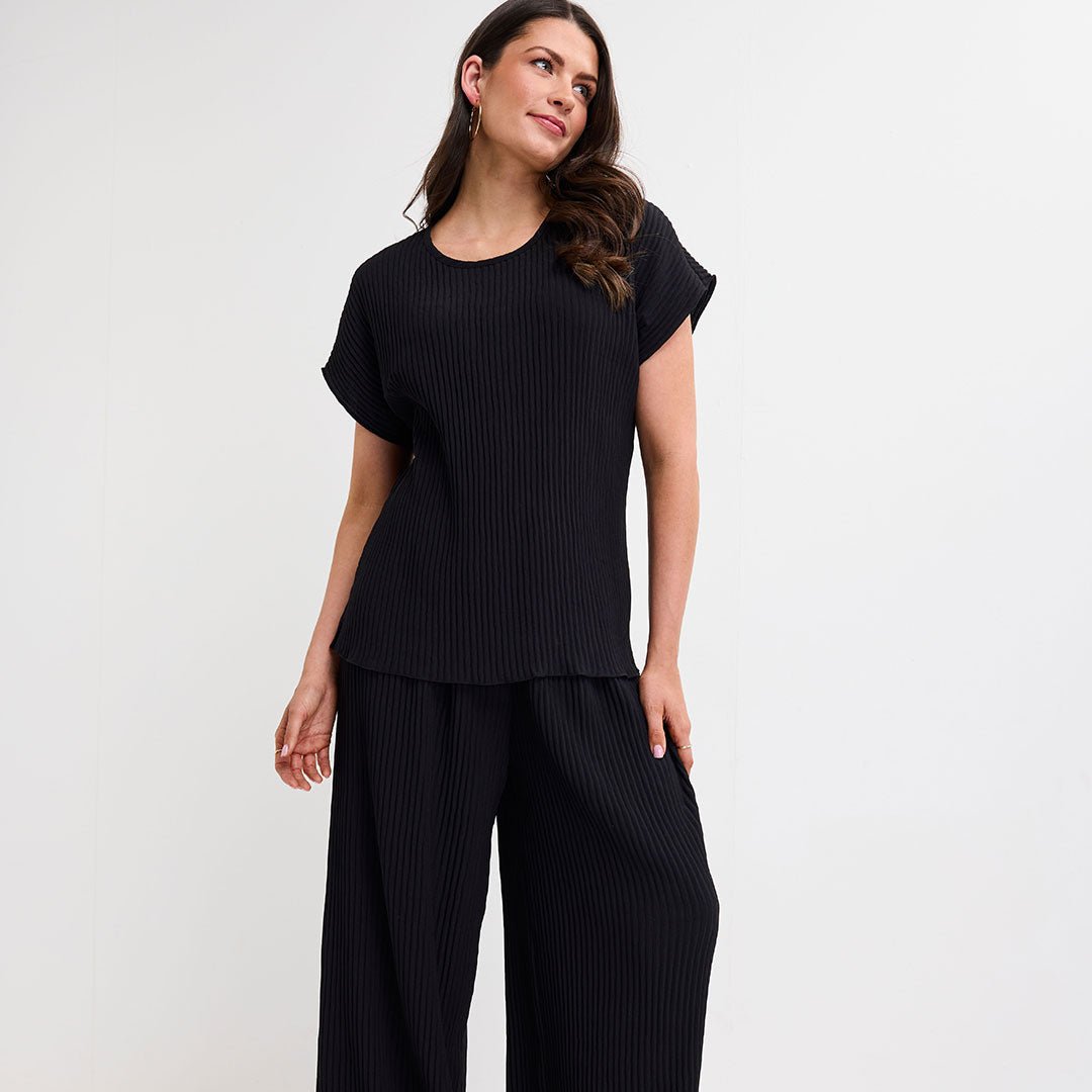 Ladies Plisse Ribbed Top from You Know Who's
