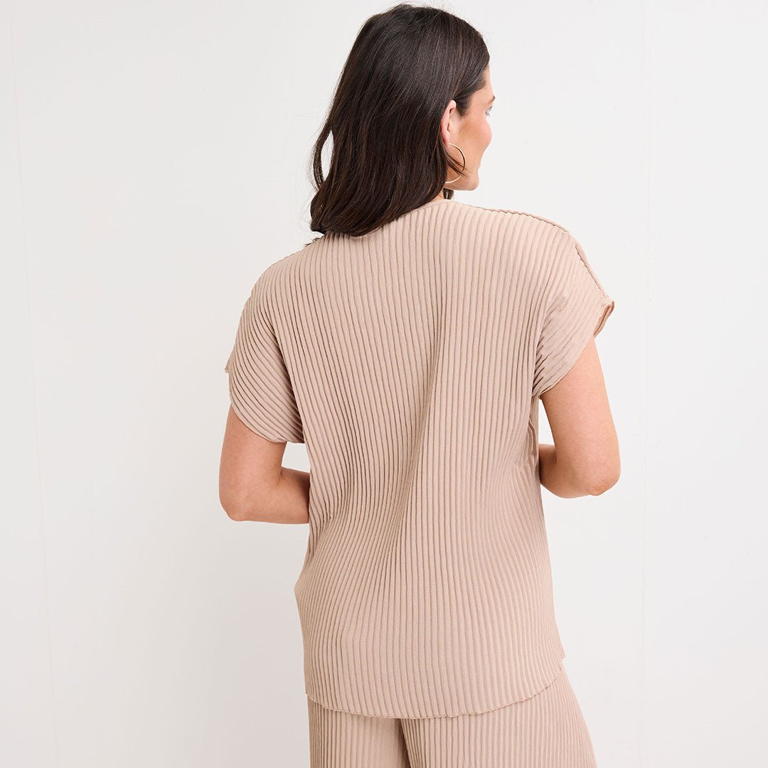 Ladies Plisse Ribbed Top from You Know Who's