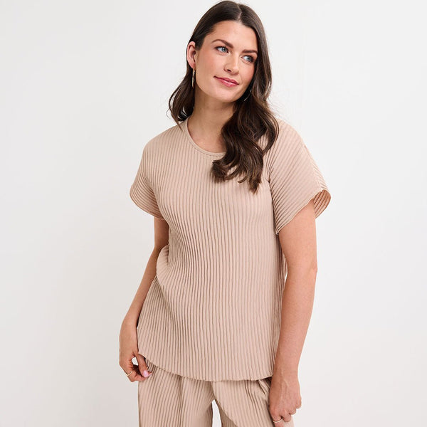 Ladies Plisse Ribbed Top from You Know Who's