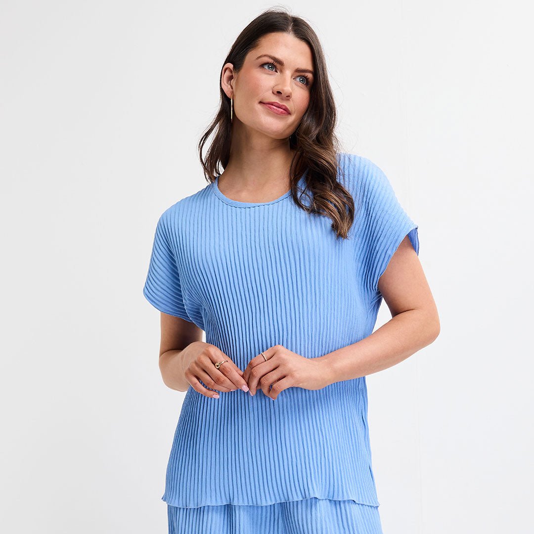Ladies Plisse Ribbed Top from You Know Who's