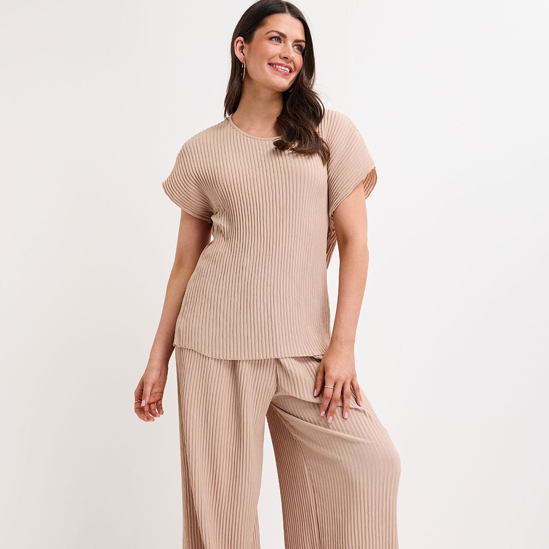 Ladies Plisse Ribbed Top from You Know Who's