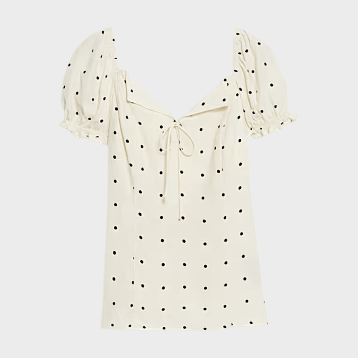 Ladies Polka Dot Puff Sleeve Top from You Know Who's