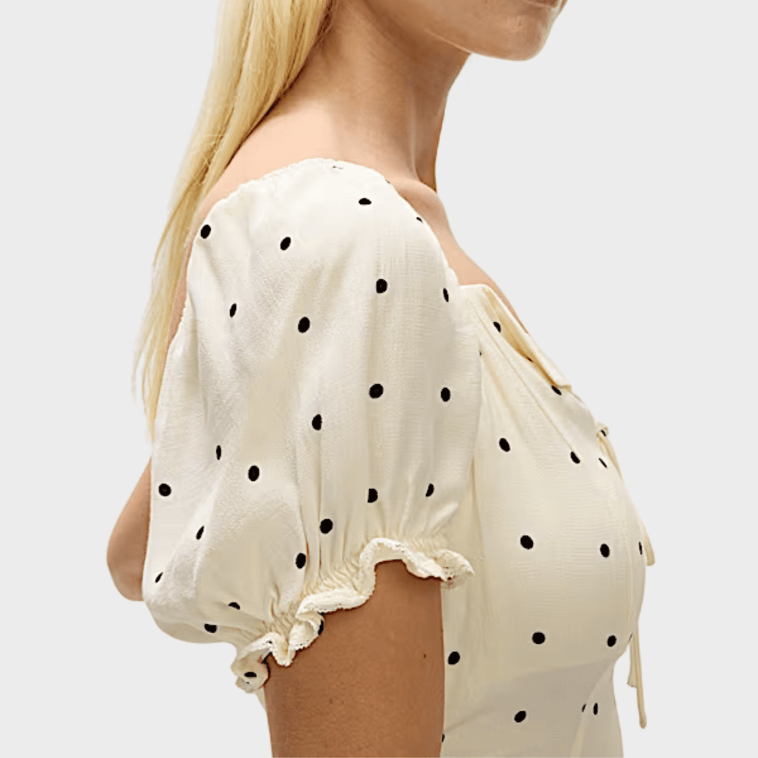 Ladies Polka Dot Puff Sleeve Top from You Know Who's