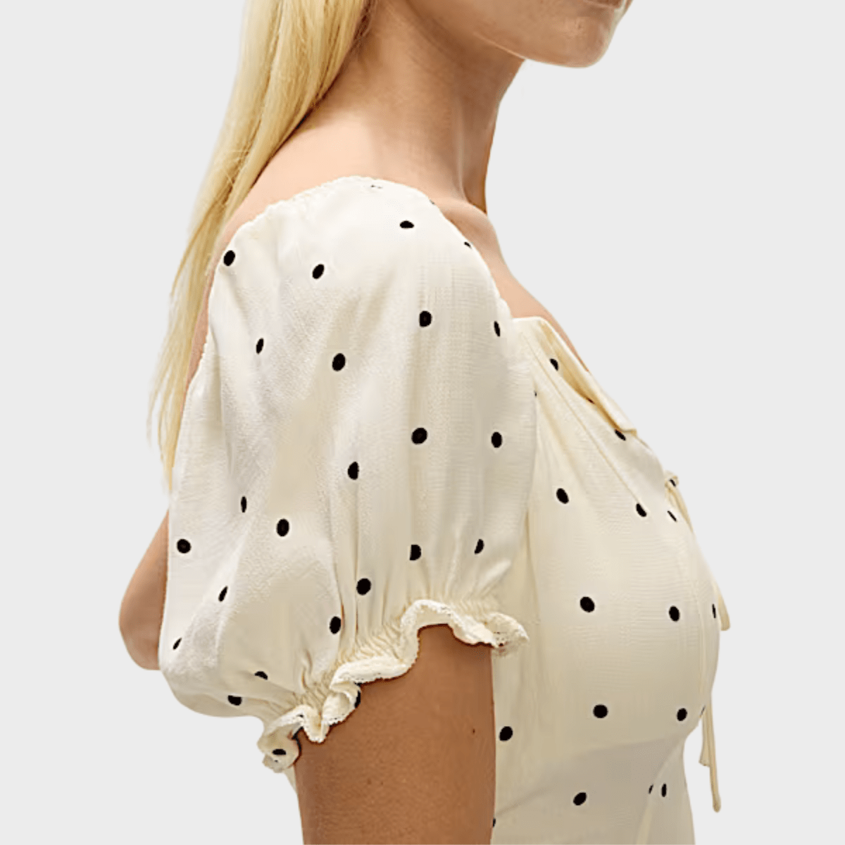 Ladies Polka Dot Puff Sleeve Top from You Know Who's