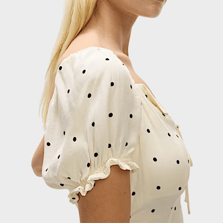 Ladies Polka Dot Puff Sleeve Top from You Know Who's
