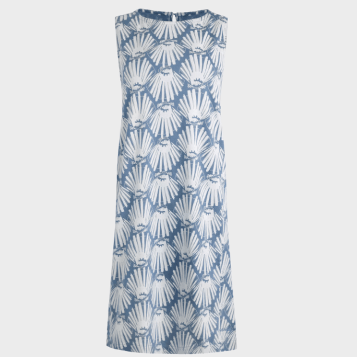 Ladies Printed Dress Shell Blue from You Know Who's