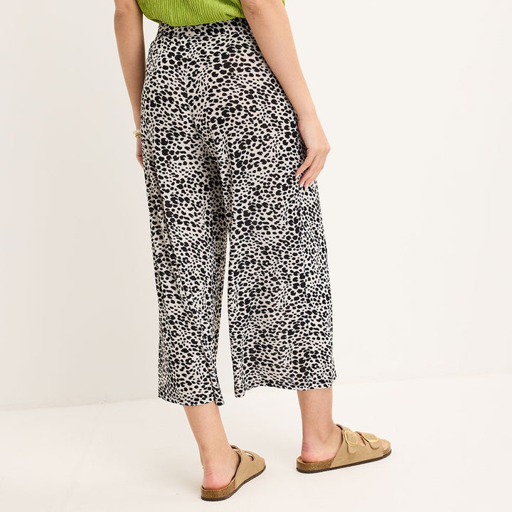 Ladies Printed Plisse Crop Trouser from You Know Who's